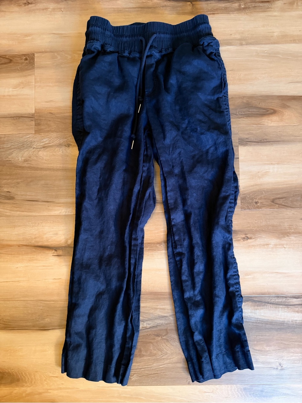 Quince Navy Drawstring Jogger Pants